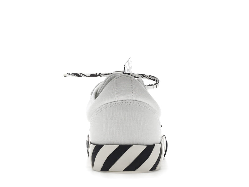 OFF-WHITE Baskets basses vulcanisées en toile Blanc Noir