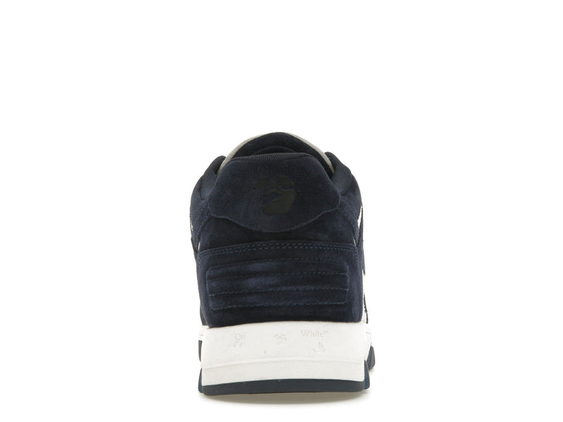 OFF-WHITE Out Of Office OOO Baskets basses en daim bleu marine