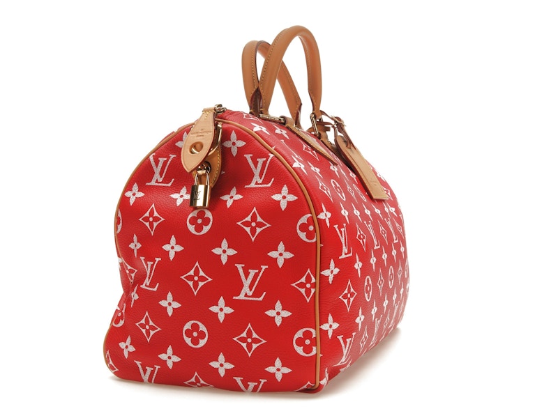 Louis Vuitton Speedy P9 Bandoulière 40 Cuir Monogramme Rouge