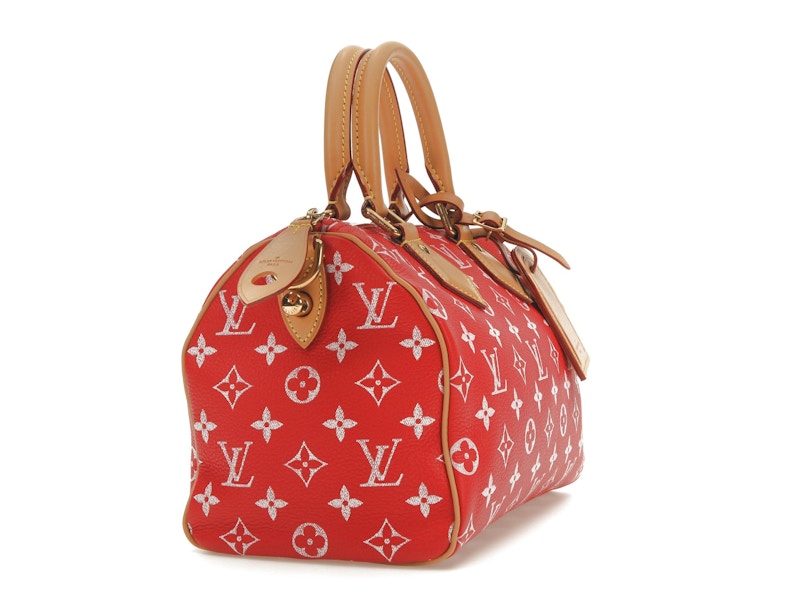 Louis Vuitton Speedy P9 Bandoulière 25 Cuir Monogramme Rouge