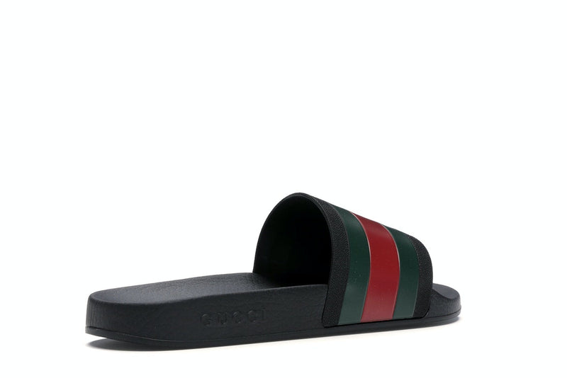 Claquettes en caoutchouc Gucci Rouge Vert