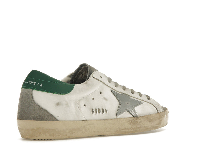 Golden Goose Super-Star Blanc Argent Vert 