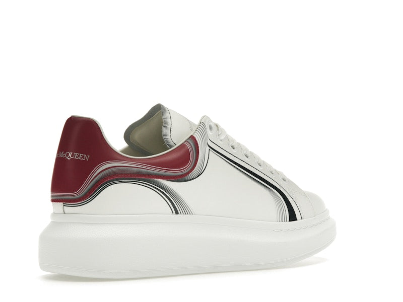 Alexander McQueen Grenat Blanc Oversize