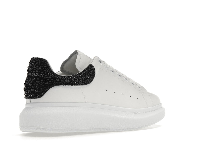 Alexander McQueen Übergroße weiße schwarze Kristalle