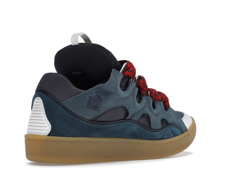 Lanvin Cuir Curb Bleu Gris 
