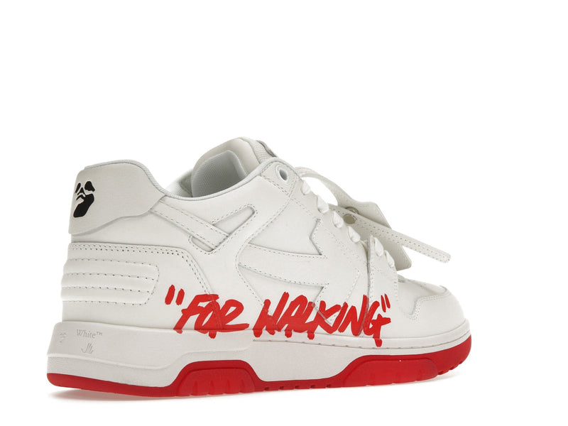 OFF-WHITE Out Of Office OOO Baskets basses Blanc Rouge 