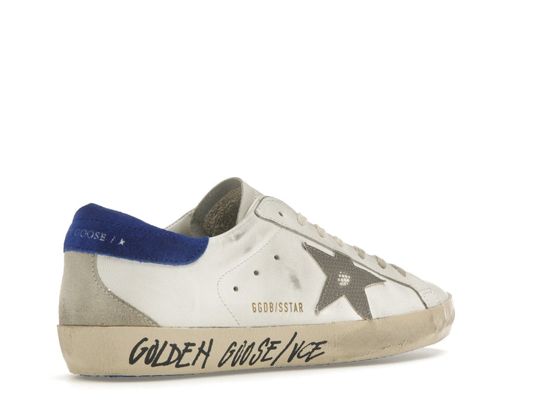 Golden Goose Super-Star Blanc Serpent Bleu