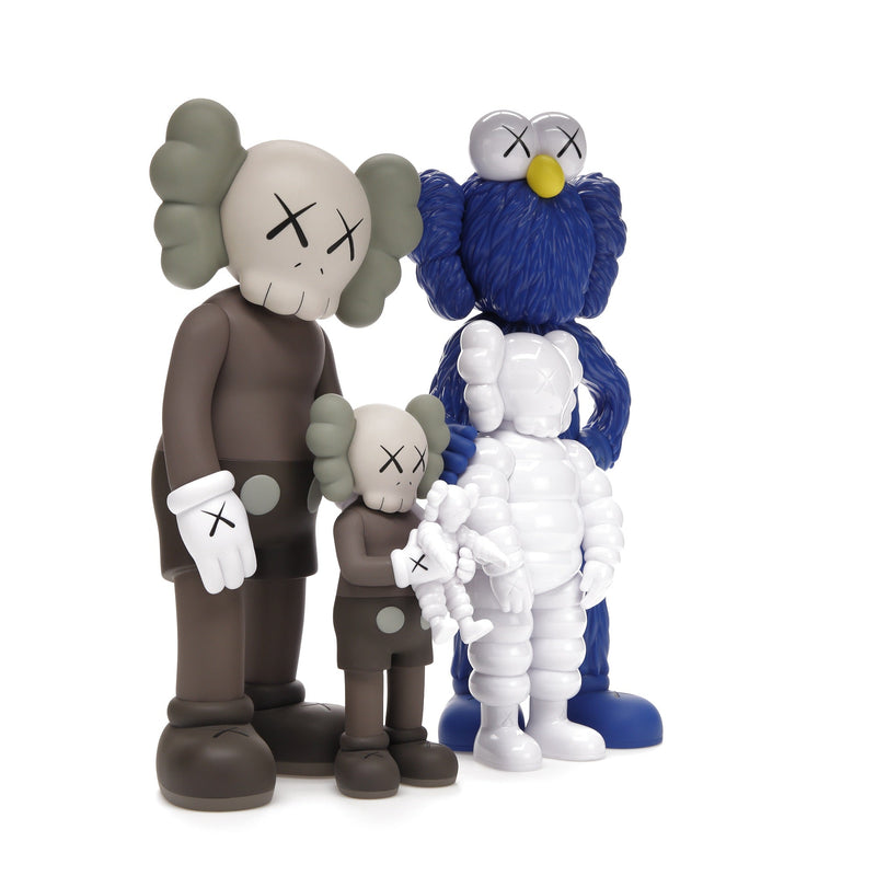 KAWS Family Vinylfiguren Braun/Blau/Weiß