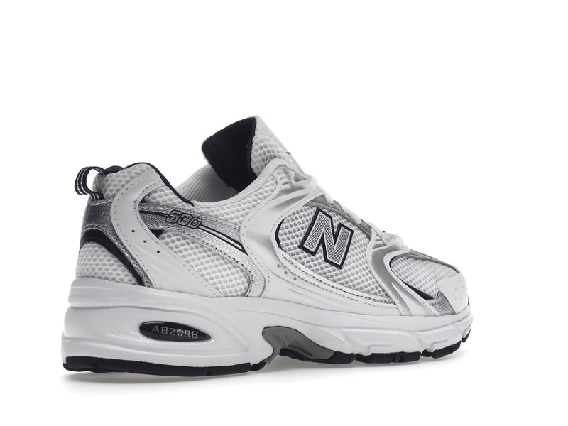 New Balance 530 Blanc Argent Bleu Marine