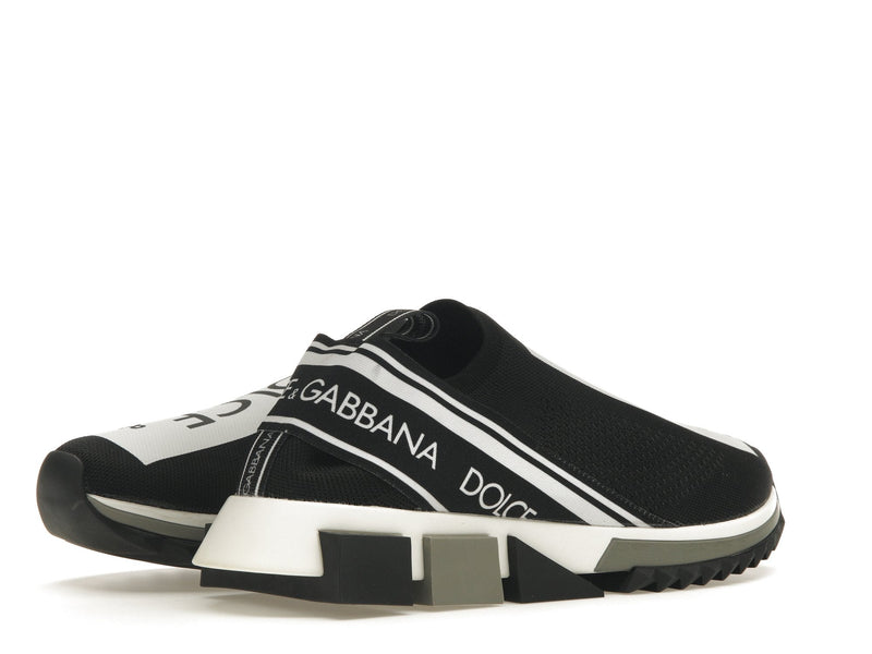 Dolce &amp; Gabbana Sorrento Logo Slip On Noir Gris Blanc