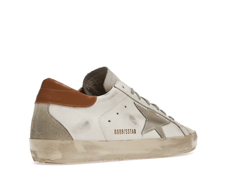Golden Goose Super-Star Blanc Vacchetta Tan Gris Daim Patch 
