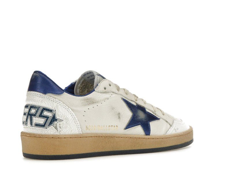 Golden Goose Ball-Star Low Blanc Bleuté 
