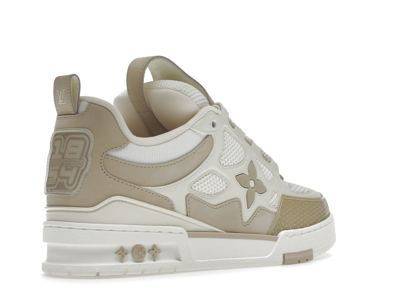 Baskets de skate Louis Vuitton LV Beige Blanc
