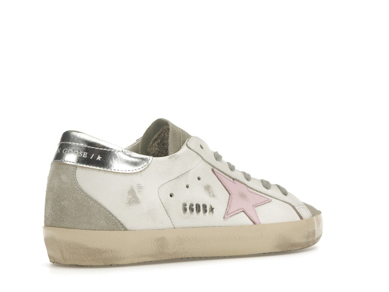 Golden Goose Super-Star Blanc Glacé Orchidée Rose 