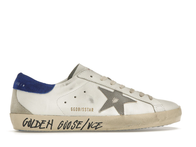 Golden Goose Super-Star Blanc Serpent Bleu