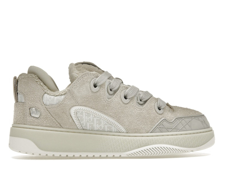 Dior B9S Skater ERL Daim Crème avec Jacquard Dior Oblique Blanc et Crème