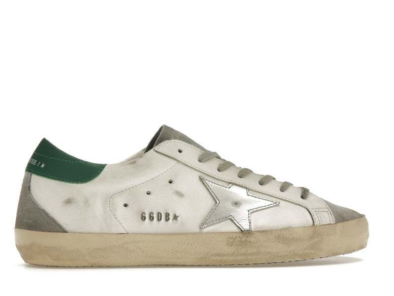 Golden Goose Super-Star Blanc Argent Vert 