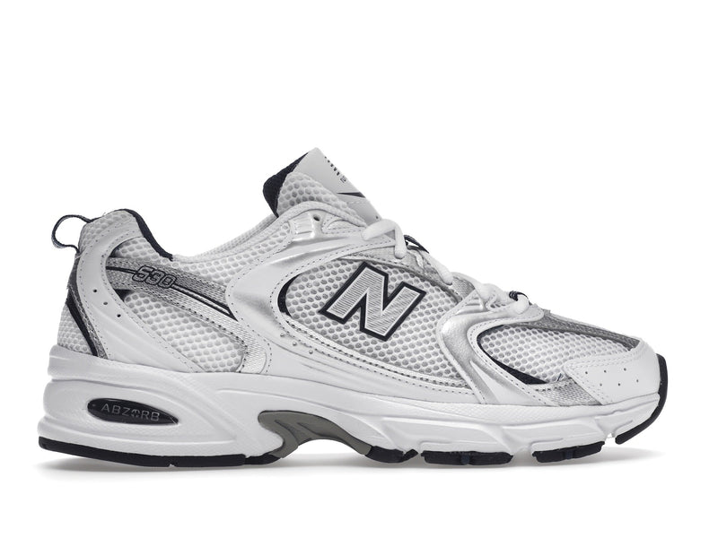 New Balance 530 Blanc Argent Bleu Marine