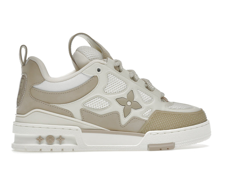 Baskets de skate Louis Vuitton LV Beige Blanc