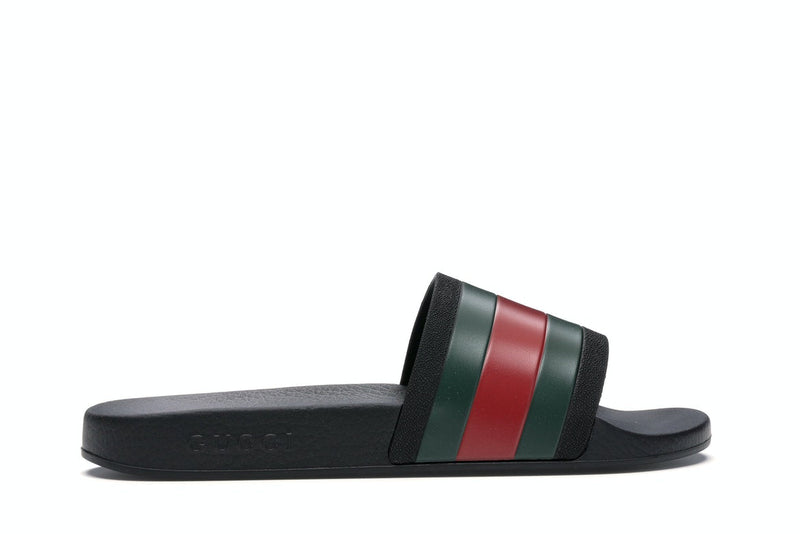 Claquettes en caoutchouc Gucci Rouge Vert