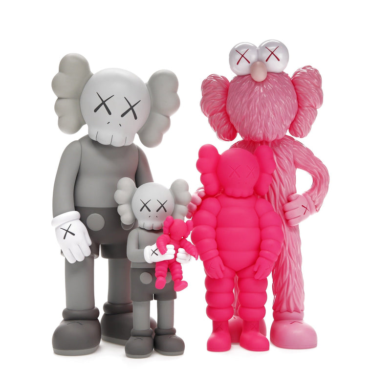 KAWS Family Vinylfiguren Grau/Pink