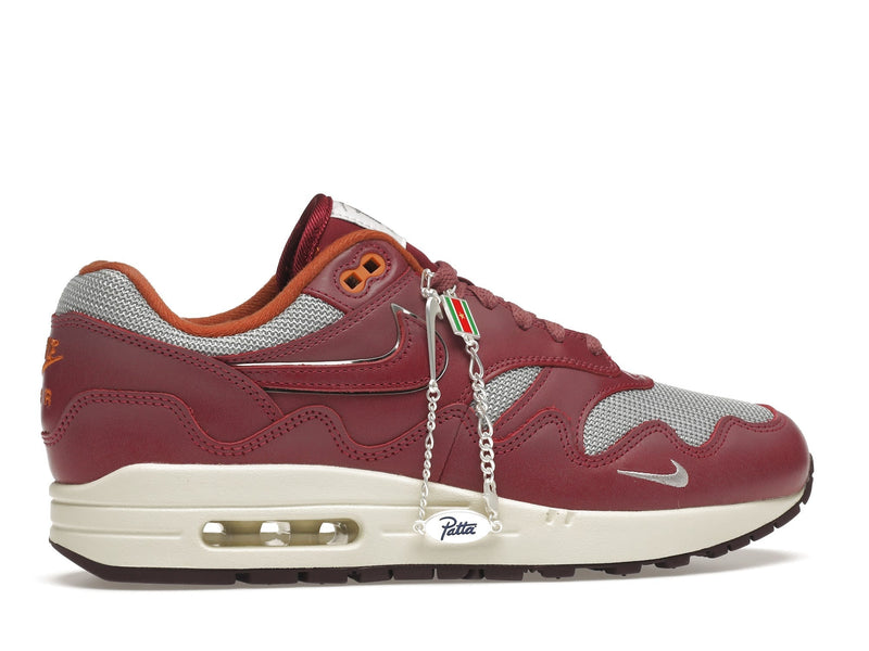 Nike Air Max 1 Patta Waves Rush Maroon (avec bracelet)