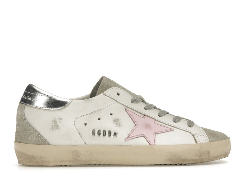 Golden Goose Super-Star Blanc Glacé Orchidée Rose 