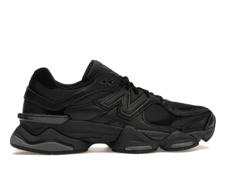 New Balance 9060 Triple Black Cuir