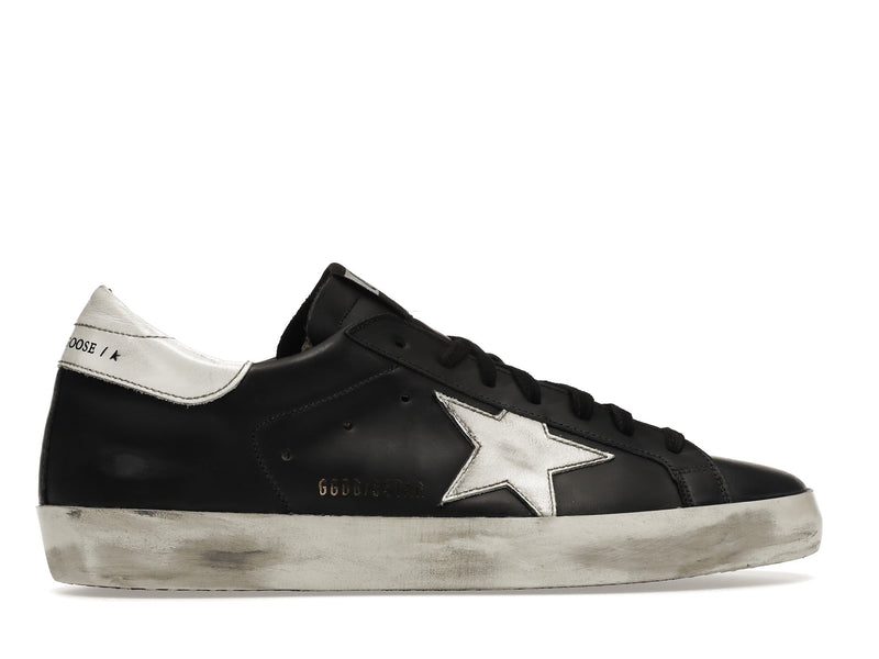 Golden Goose Super-Star Cuir Noir Blanc 