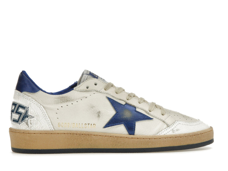 Golden Goose Ball-Star Low Blanc Bleuté 