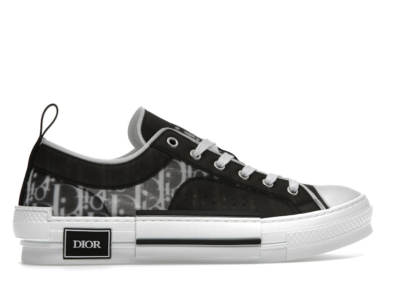 Dior B23 Low Noir Blanc Oblique