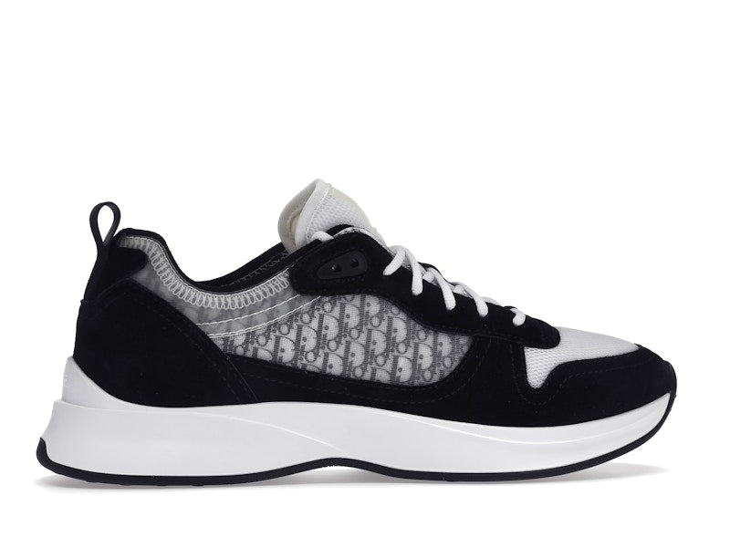 Baskets Dior B25 Oblique Runner en daim noir