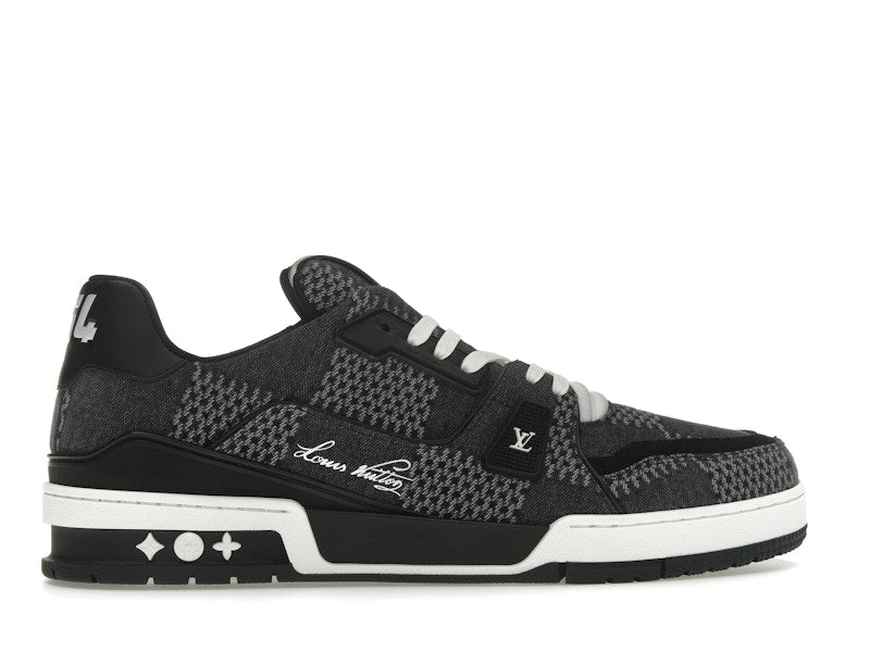 Louis Vuitton LV Trainer Noir Damier 3D Denim