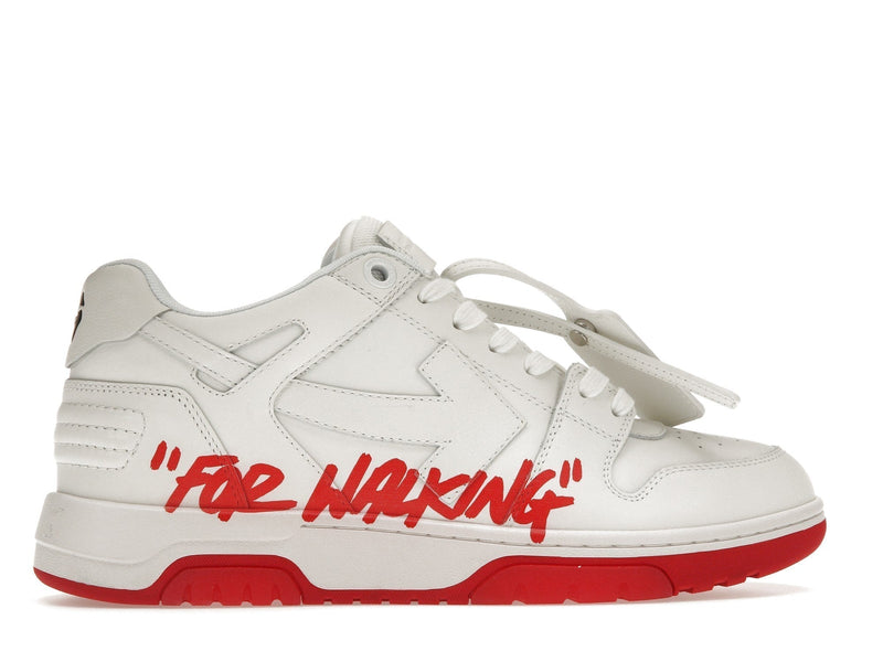 OFF-WHITE Out Of Office OOO Baskets basses Blanc Rouge 