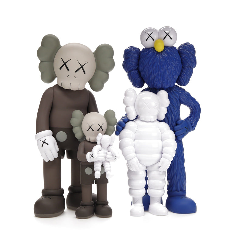 KAWS Family Vinylfiguren Braun/Blau/Weiß