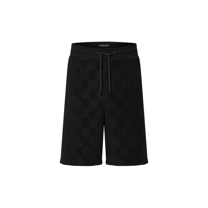 Short Louis Vuitton en coton French Terry Damier Météorite