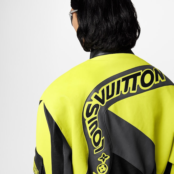 Louis Vuitton Dissorted Motorrad-Lederjacke Schwarz