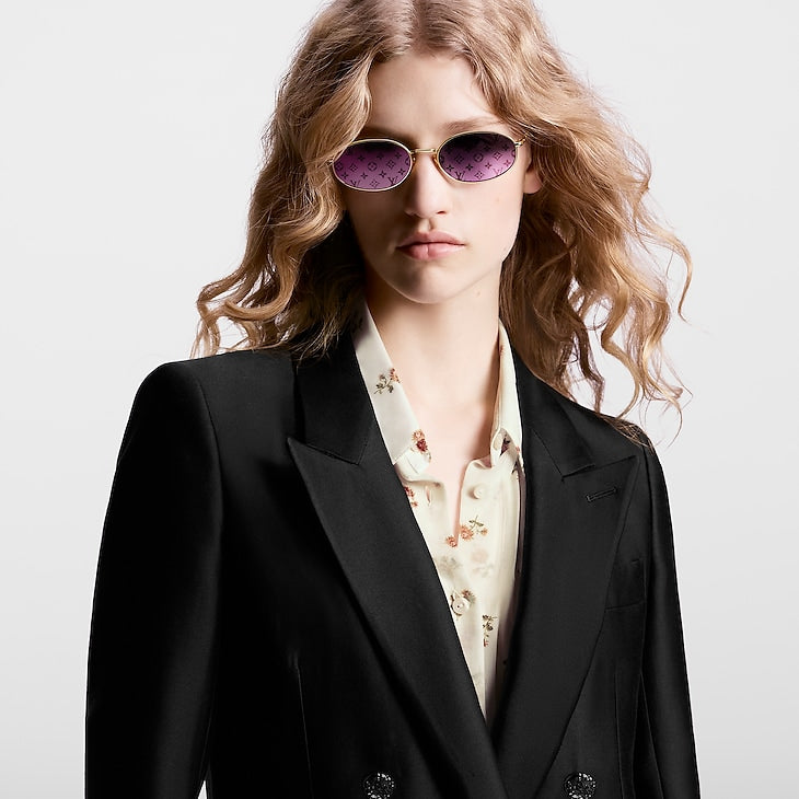 Louis Vuitton LV Sonnenbrille Helles Oval