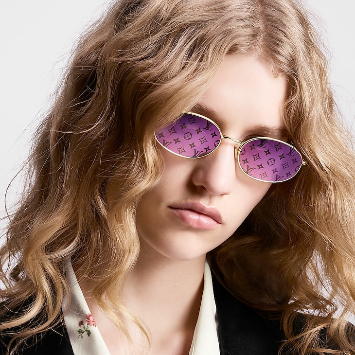 Louis Vuitton LV Sonnenbrille Helles Oval
