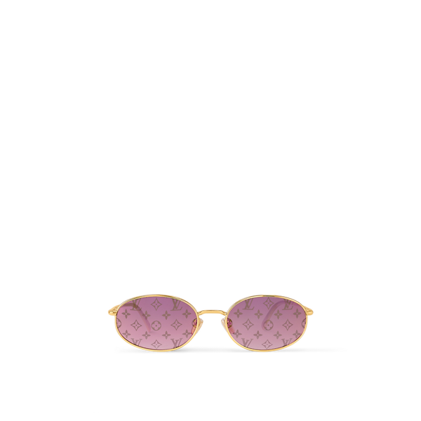 Lunettes de soleil ovales brillantes Louis Vuitton LV