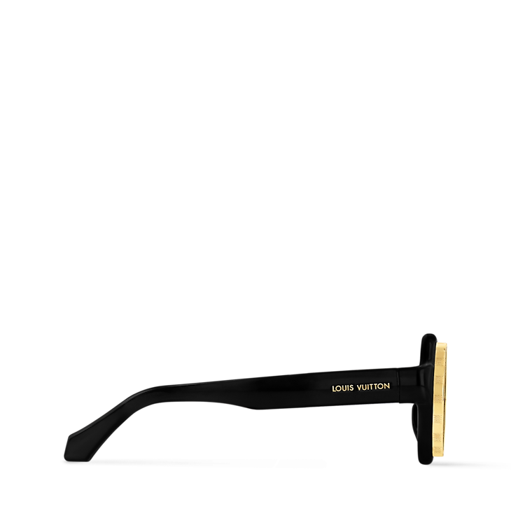 Lunettes de soleil rondes Louis Vuitton LV Super Vision noires (Z2598U) 