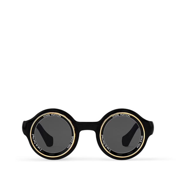 Louis Vuitton LV Super Vision Runde Sonnenbrille Schwarz (Z2598U) 