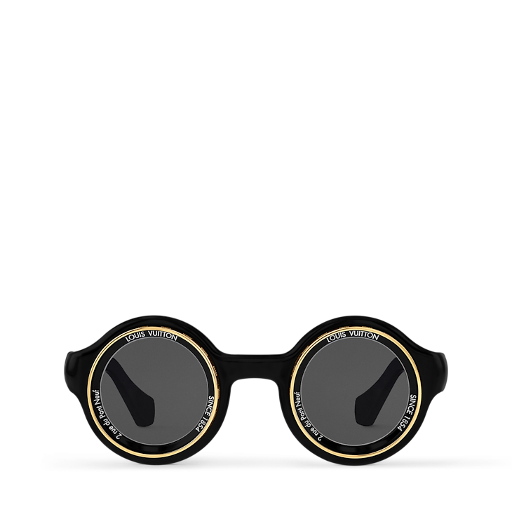 Lunettes de soleil rondes Louis Vuitton LV Super Vision noires (Z2598U) 