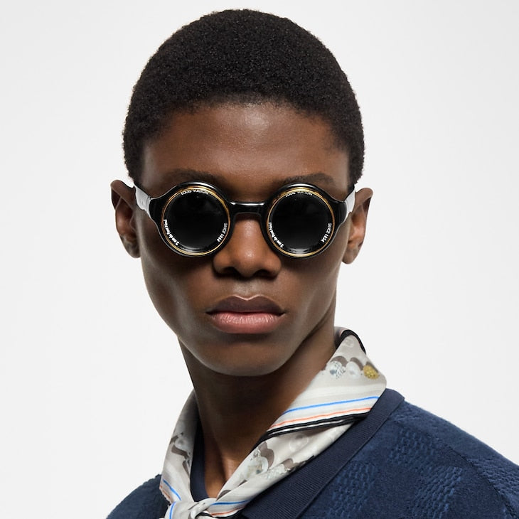 Lunettes de soleil rondes Louis Vuitton LV Super Vision noires (Z2598U) 