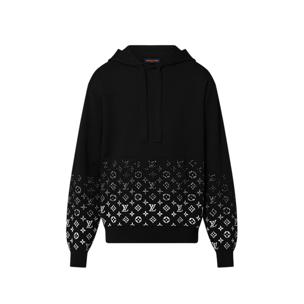 Louis Vuitton Farbverlaufs-Hoodie aus Baumwolle Schwarz/Weiß