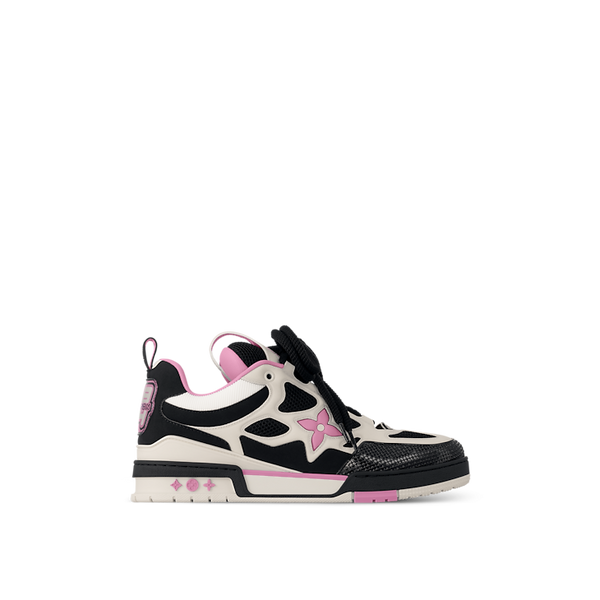 Baskets de skate Louis Vuitton LV Rose Blanc Noir
