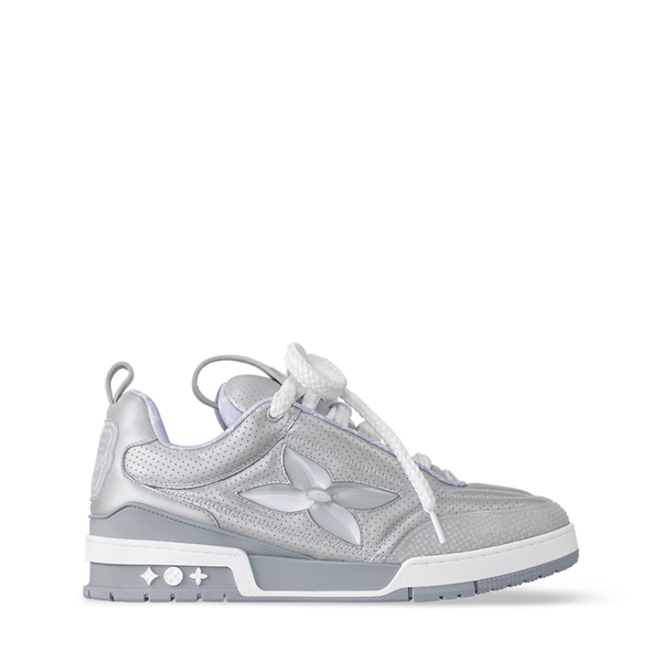 Louis Vuitton LV Skate Silver Métallisé et cuir de veau perforé