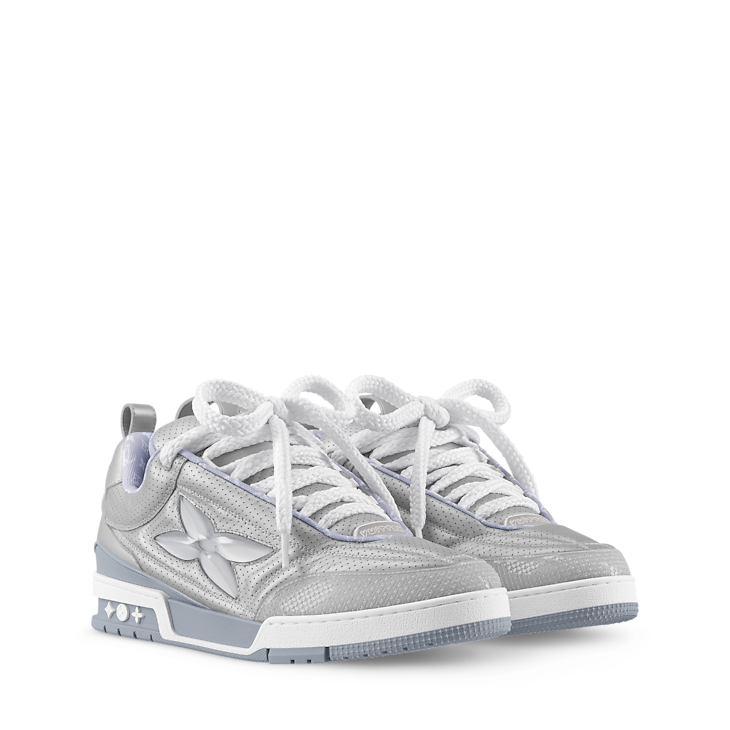 Louis Vuitton LV Skate Silver Metallic and perforated calf leather