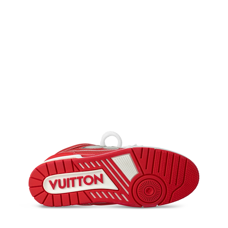 Louis Vuitton LV Skate Red Cuir de veau métallisé et perforé