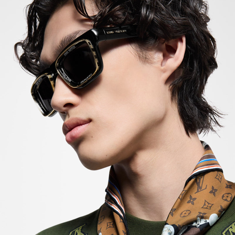 Louis Vuitton LV Super Vision Square Sonnenbrille Schwarz (Z2599U) 